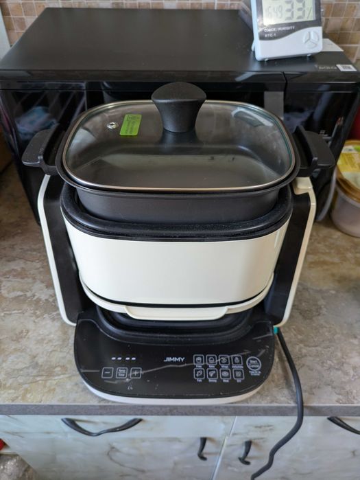 Friteuza 2in1 Jimmy Air Fry AF3 1100W cu bol de sticla si plita