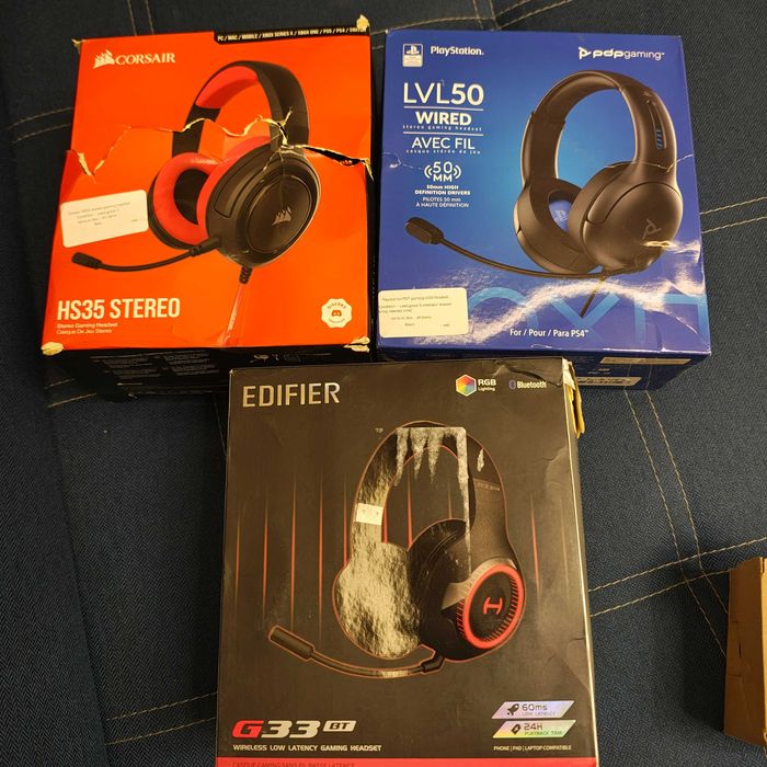 3 НОВЫЕ американские наушники Corsair Playstation PS4 Edifier Блютуз