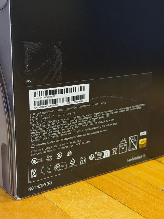 Căști cu microfon Nothing - Headphone 1, ANC, albe - SIGILATE