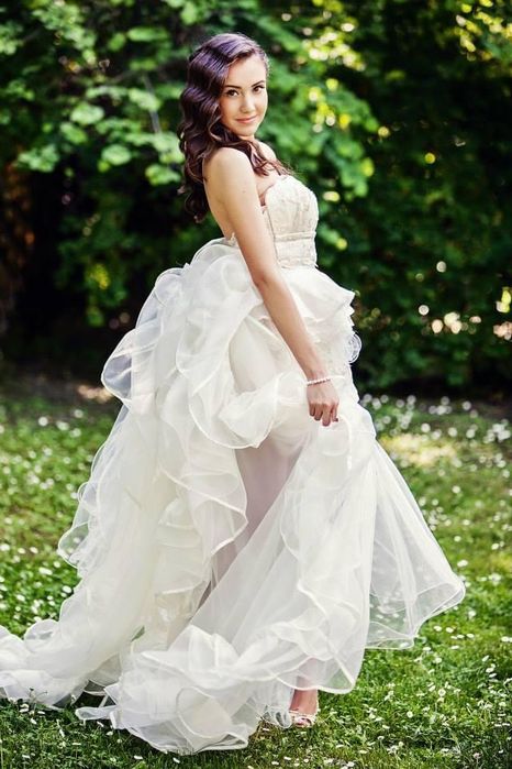 Булчинска / бална рокля цвят шампанско от две части Julia Kontogruni