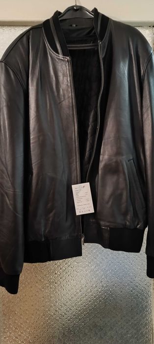 Чисто ново кожено яке, от агнешка кожа - 5 XL,,с етикета.