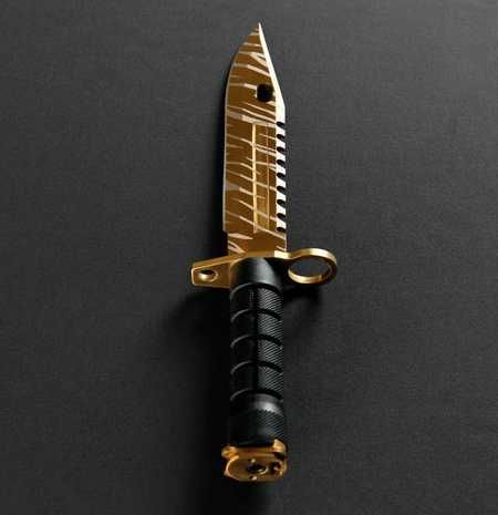 Колeкционерски геймърски нож Fadecase M9 Bayonet – Tiger Tooth (CS:GO / CS2)