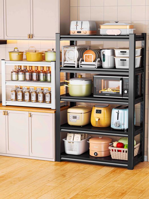 Металлический стеллаж для балкона с прочными регулируемыми полками