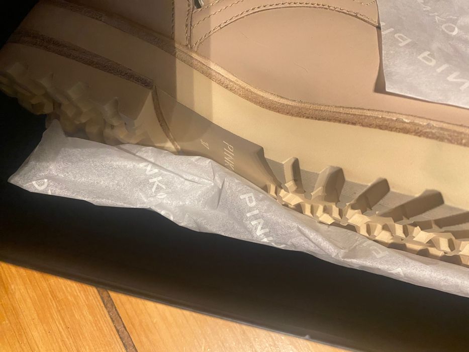 Pinko обувки летни ботуши кожа нови с кутия