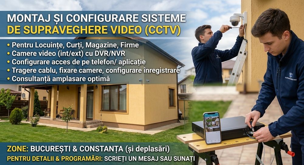 Montaj camere de supraveghere DVR / NVR