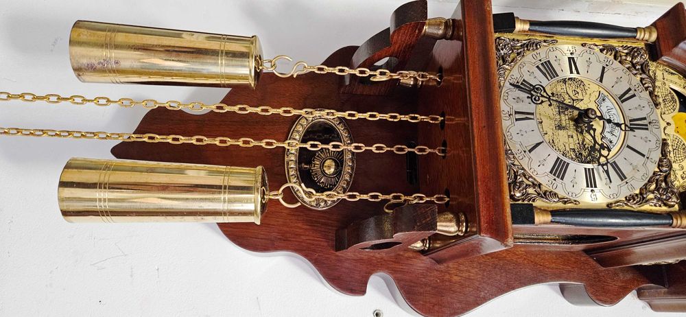 Ceas de perete cu pendula si 2 greutati Wuba - Warmink