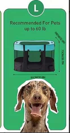 Преносима кошарка/клетка за куче/котка – дишаща, квадратна, PVC