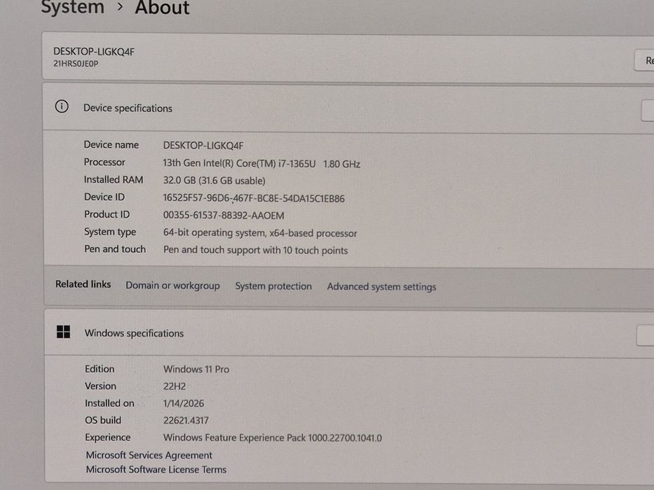 vand laptop Lenovo ThinkPad X1 Yoga Gen 8.14"4K.i7 1365.32Gb.Ssd 512Gb