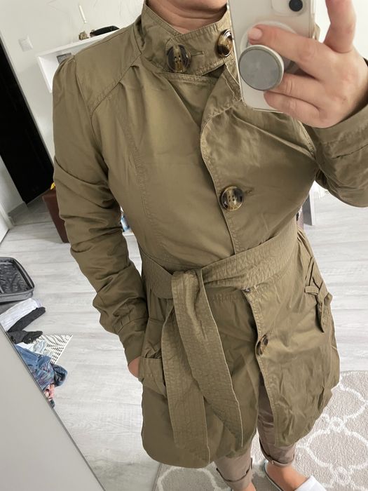 Trench Cropp S-M kaky-mustar