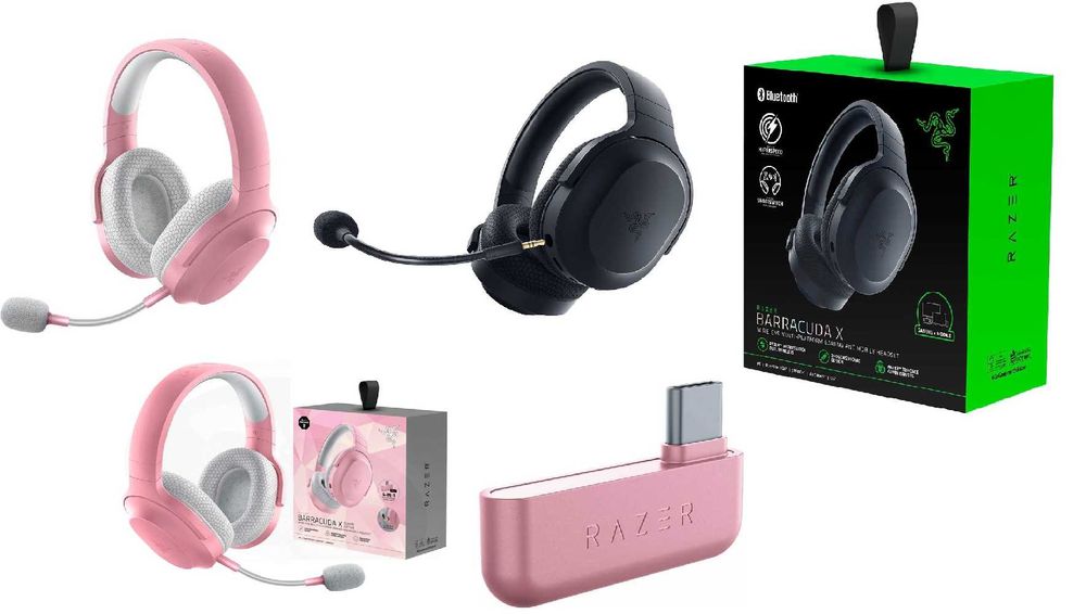 Casti Gaming Wireless Bluetooth RAZER Barracuda X 2022 USB Roz, Negru noi sigilate in cutie
