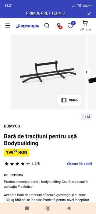 Bara de tractiuni pentru usa