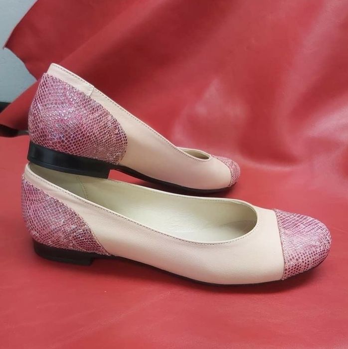 Balerini din piele cu model,, foarte comozi și lejeri