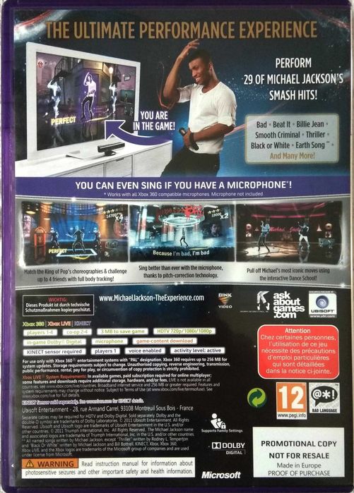 Michael Jackson - The Experience - Игра за X-Box 360