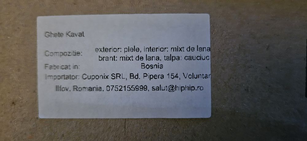 Ghete îmblănite  Kavat