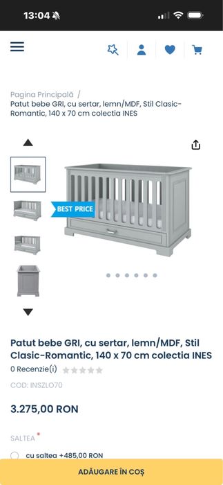 Patut copii ines gri antracit