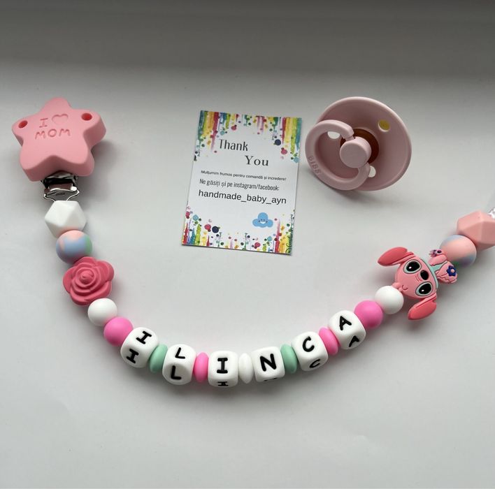 Lănțișoare personalizate pentru suzetă