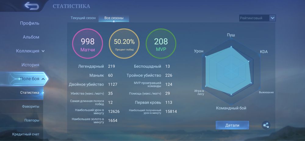 Mobile legend акаунт