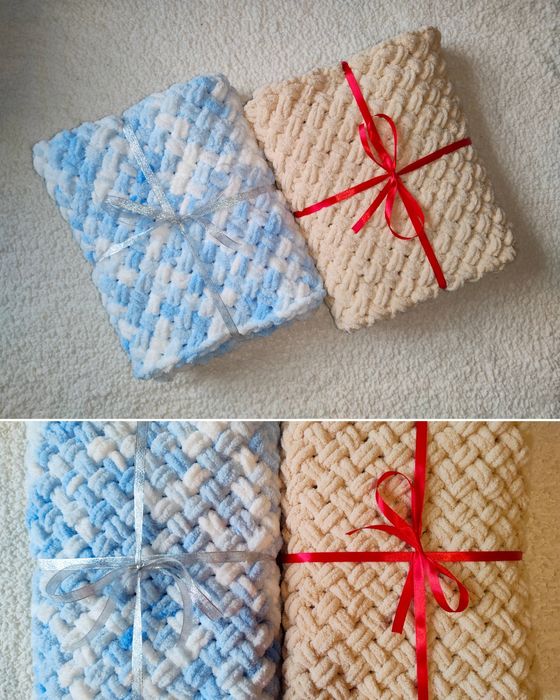 Ръчно плетено одеяло - различни модели и размери