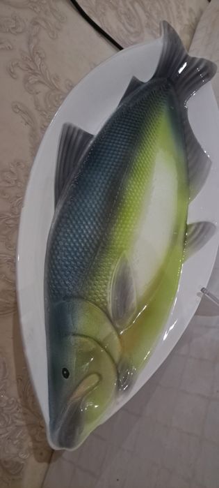 Фарфор большая рыбница длина 50см  новый