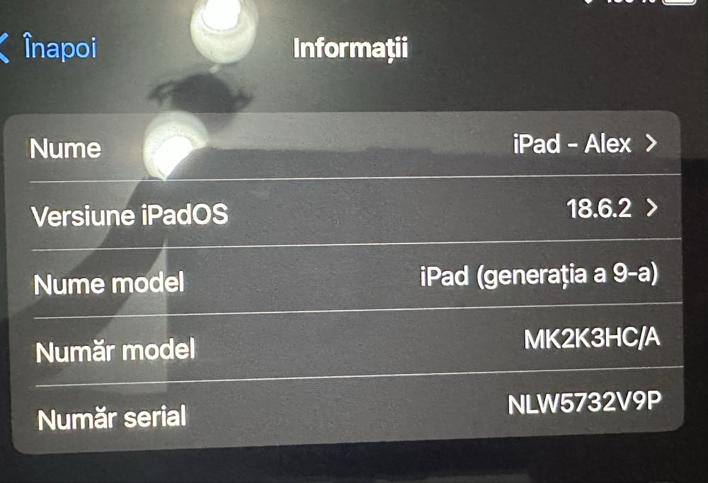 Vând tabletă iPad 9