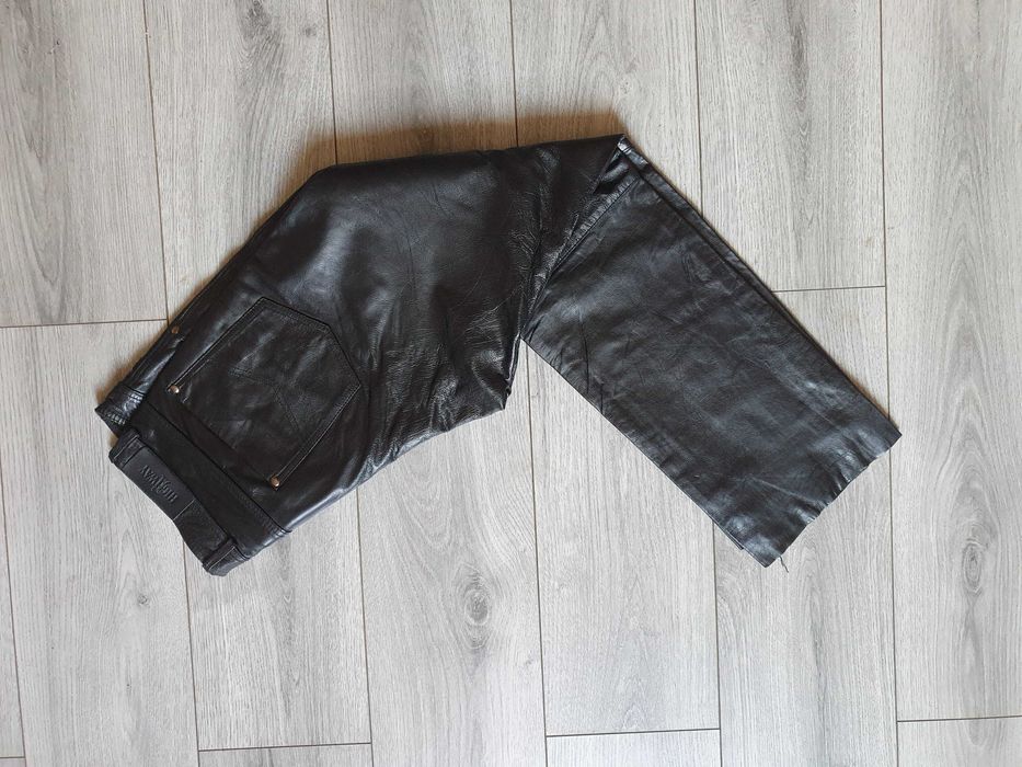 Pantaloni de piele HIGHWAY 1 (rock, motor) - Marimea 50 (Talie 87 cm)