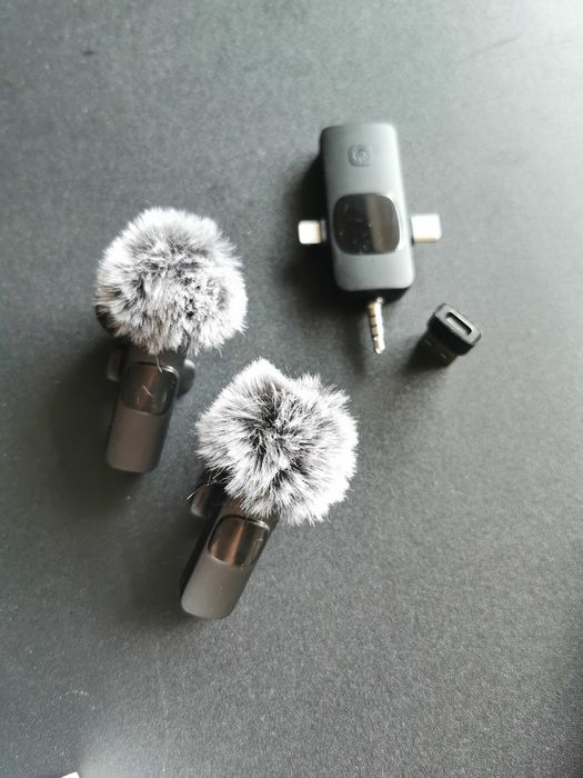 Безжичен микрофон за фотоапарат, лаптоп, смартфон, айфон,