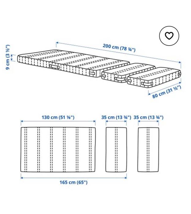 Детско разтегателно легло IKEA SLAKT с включена подматрачна рамка и матрак + подарък преграда