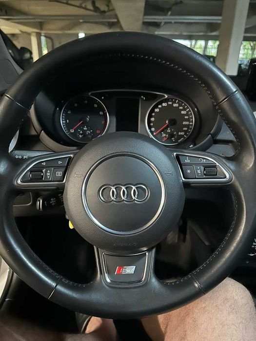 3D алуминиева Емблема SLine за волан Черна/Сива