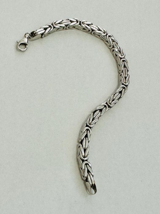 Brățara aur alb 18 k Noua model bizantin