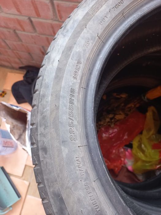 4 шт, Летние, б/у, 225/55R18 шины