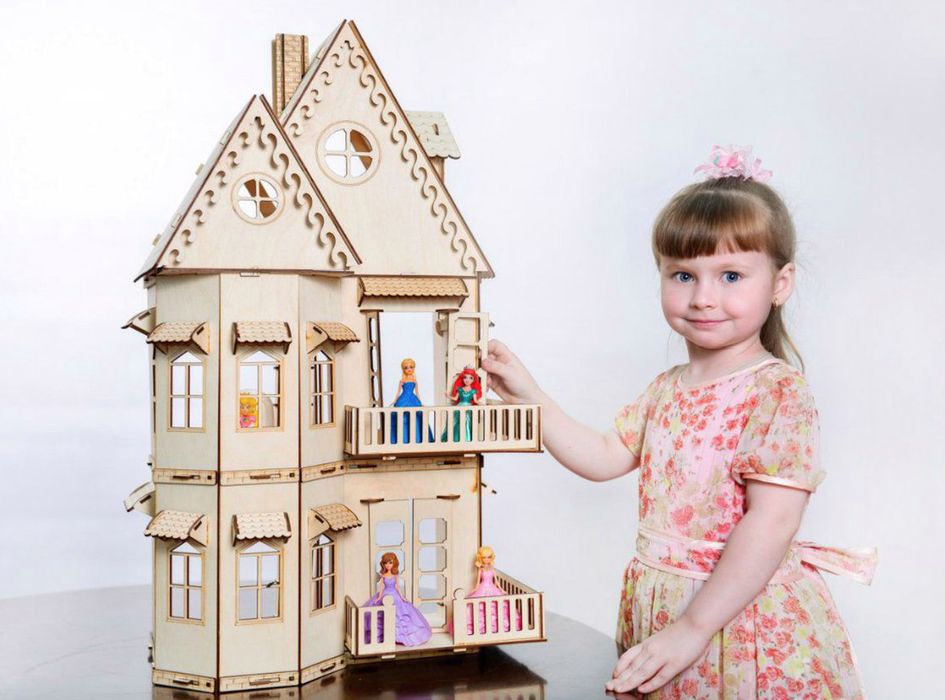 Отличный подарок! Игрушечный деревянный домик