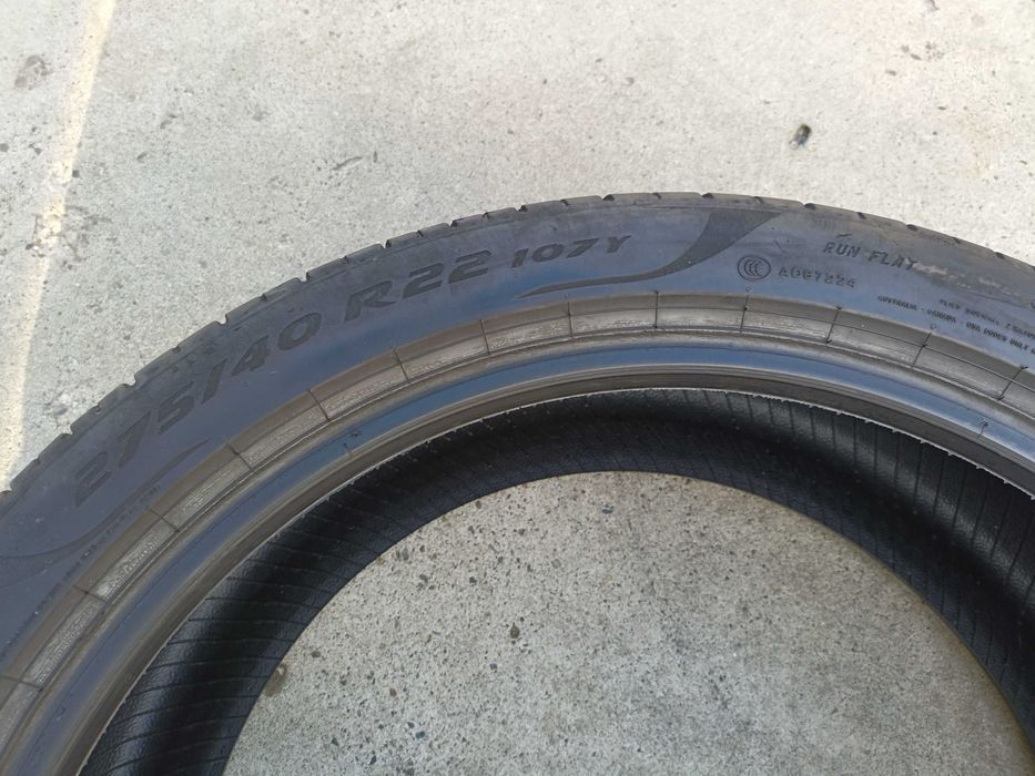 Doua anvelope de vara 275 40 22 pirelli p zero pz4 run flat dot 2223