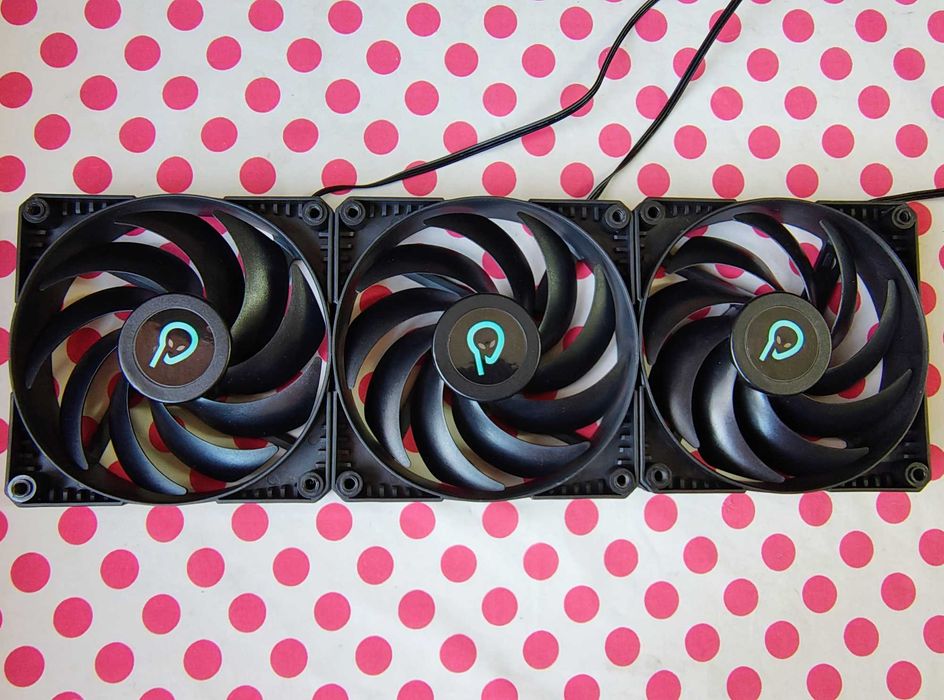 3 x Cooler Ventilator Spacer SPFC-120-3P Black 120 mm