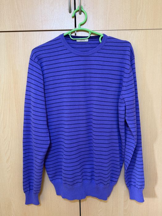 Мъжки пуловер 100% кашмир.Di ADAMO .размер М. цвят лилав