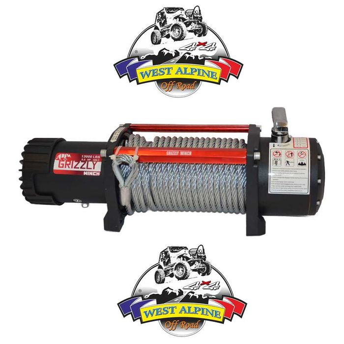 Troliu auto Grizzly 13000 lbs - 5897 kg - raport 180:1 - cablu otel