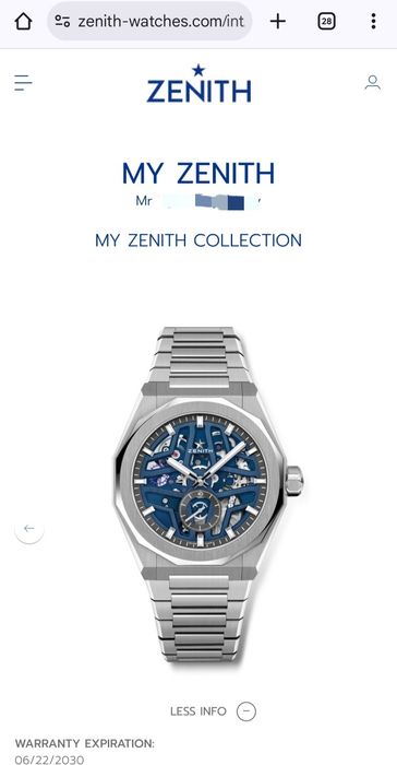 Zenith Defy Skeleton 2025