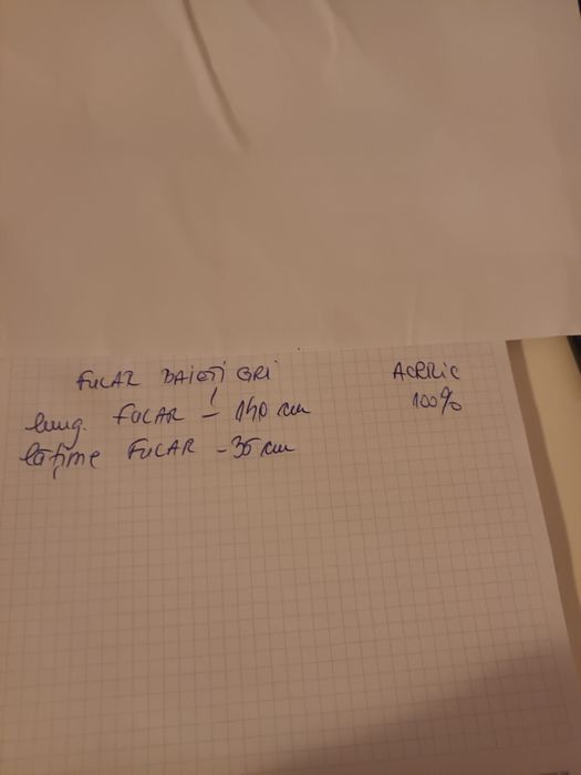 Fular de copii gri din acrilic