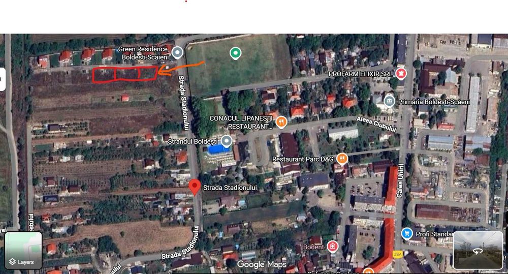 Teren intravilan Boldesti Scaeni - Green Residence str. Stadionului 24