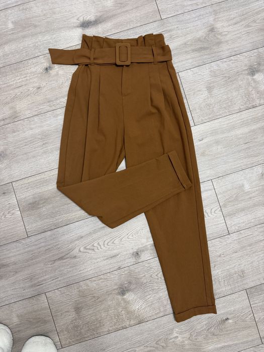 Pantaloni Asos maro XS curea in talie ajustabili XXS-XS