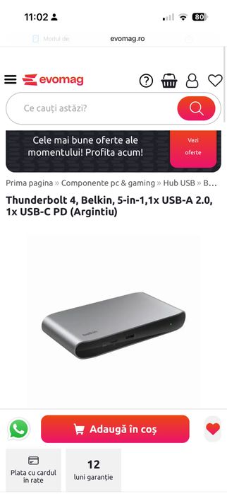 Docking Station Thunderbolt 4 5-in-1 Core Hub