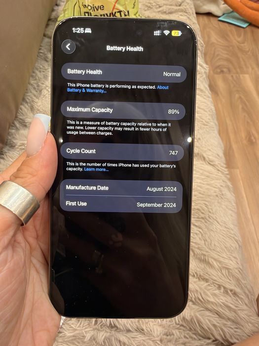 iPhone 16 Pro Max Natural Titanium 89% 256 gb