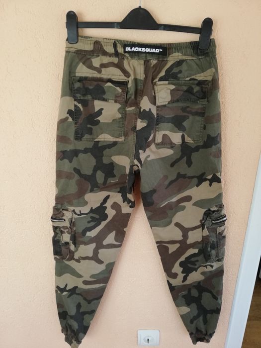 Pantaloni Black Squad S camuflaj bărbati