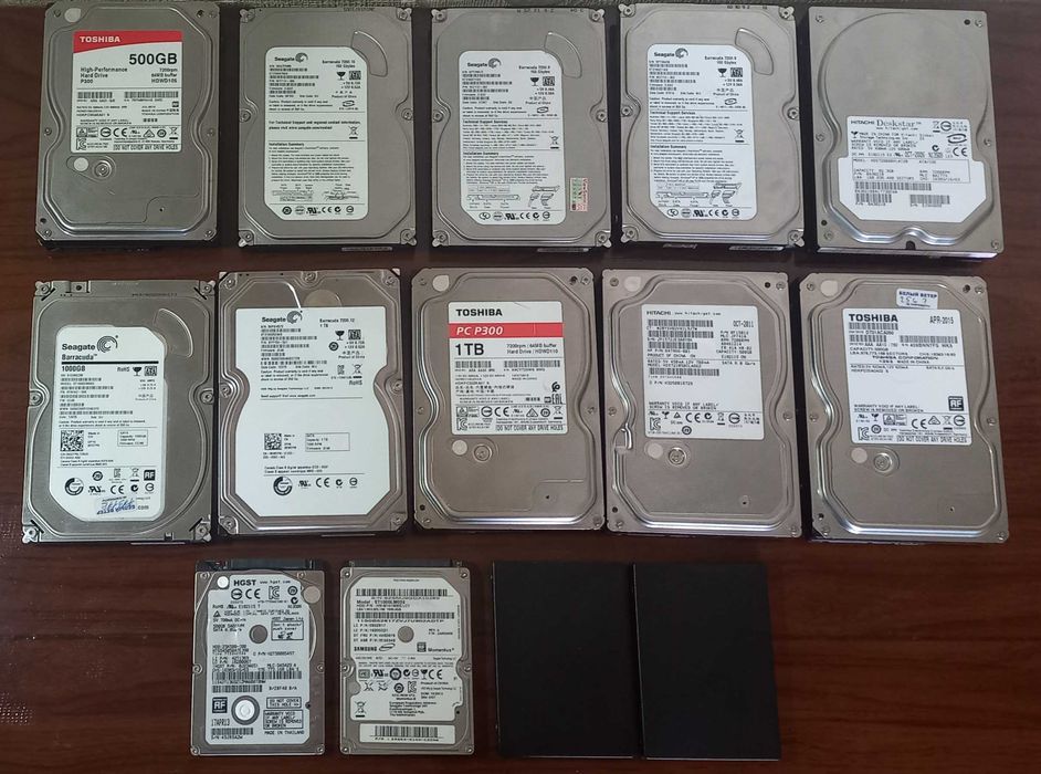 Неисправные мониторы, телевизоры, жесткие диски HDD, SSD