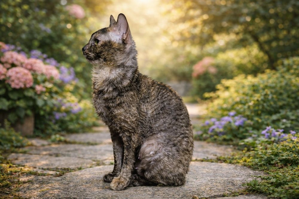 Кошечка породы Урал рекс