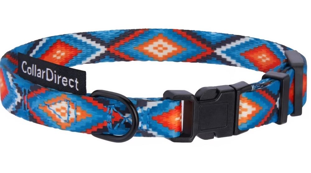 Zgarda pentru caini, ajustabila, cu imprimeuri unice, multicolor, Sefe