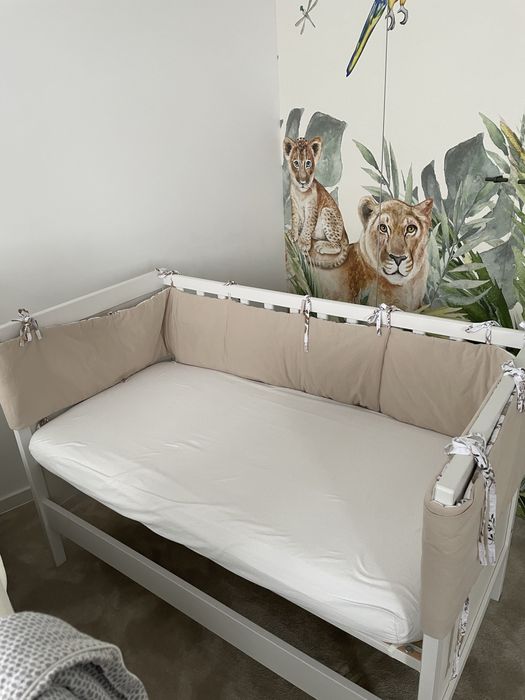 Patut alb bebe 60/120 si saltea