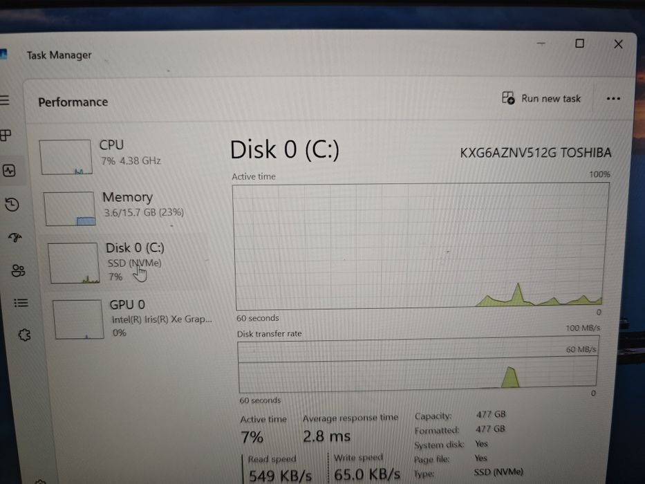 Laptop thinkpad L14 gen 2 i7 1165g7 RAM 8gb  ssd 256gb