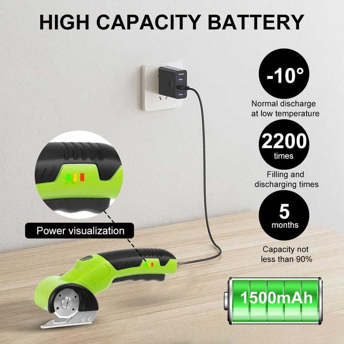 Електрическа ножица 4V безжична с LED