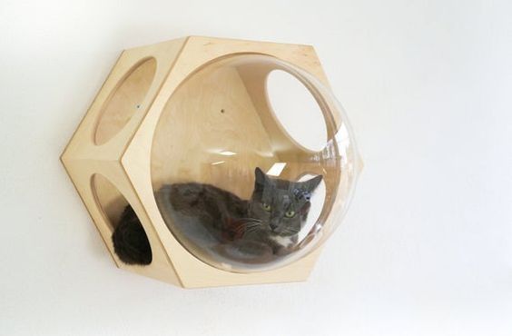 Casuta hexagon pentru pisici