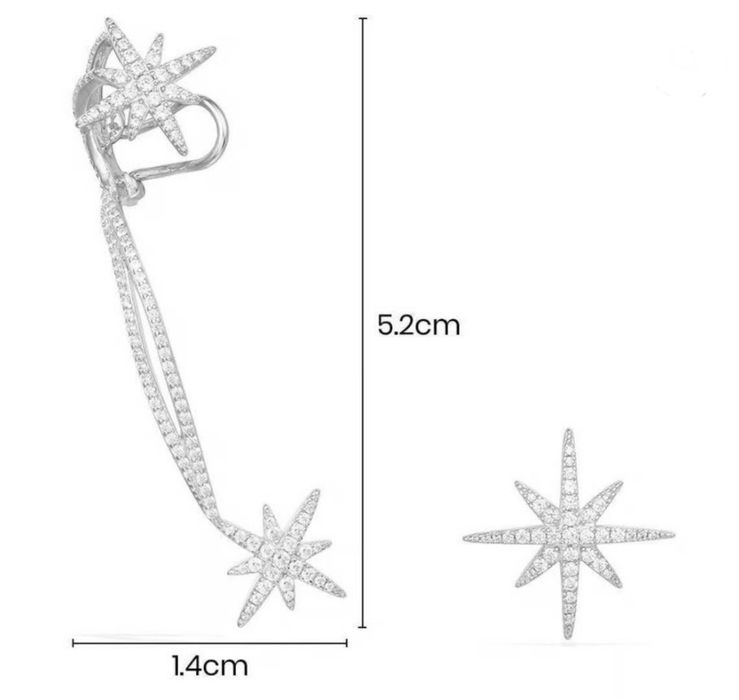 Серебряные ассиметричные серьги Apm Monaco